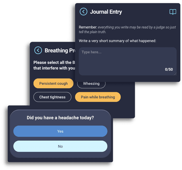 Client Pain and Symptom Journal App